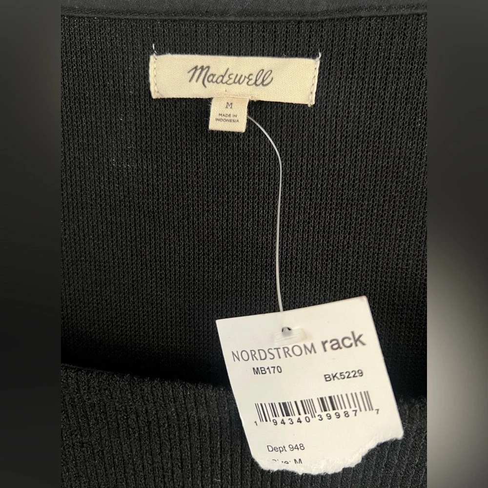 NWT Madewell Ottoman Rib Square-Neck Top - Size L - Picture 4 of 4